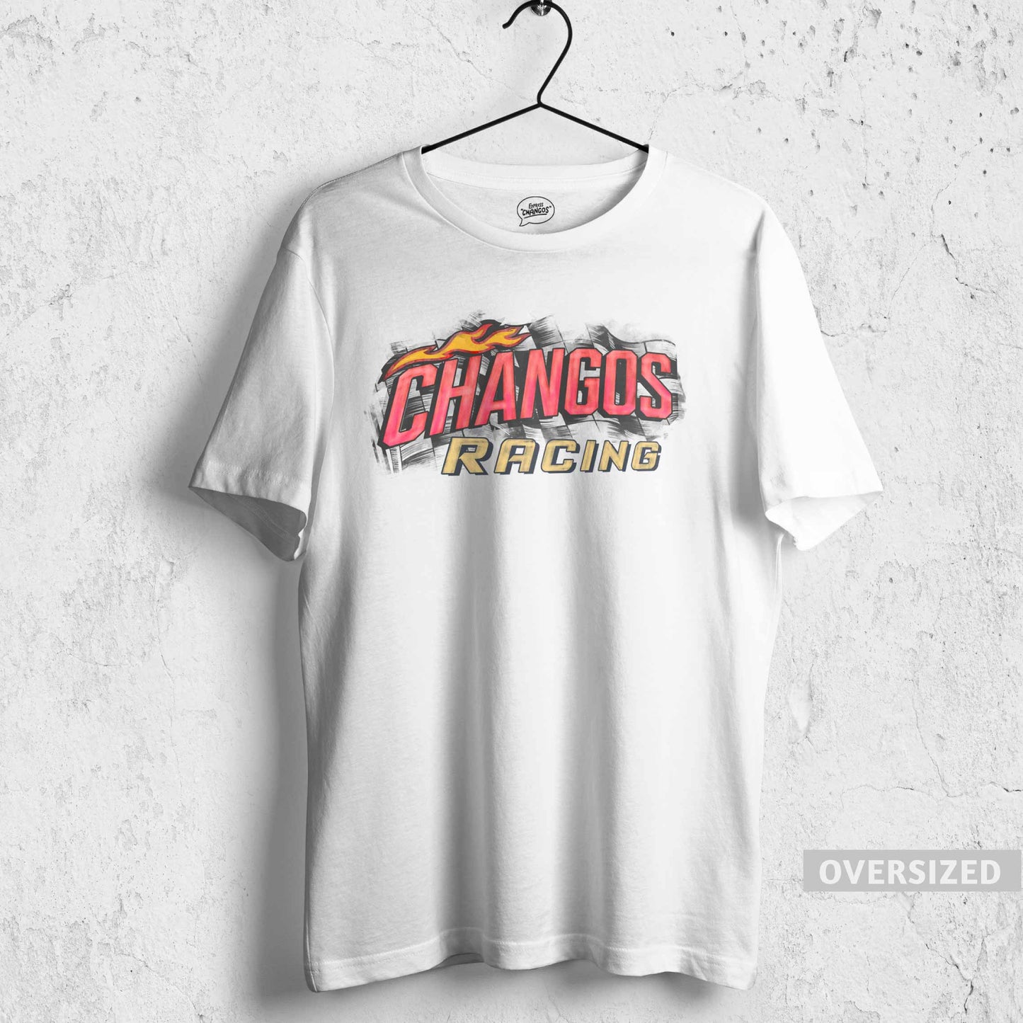 CHANGOS RACING TEE OVERSIZED - WHITE