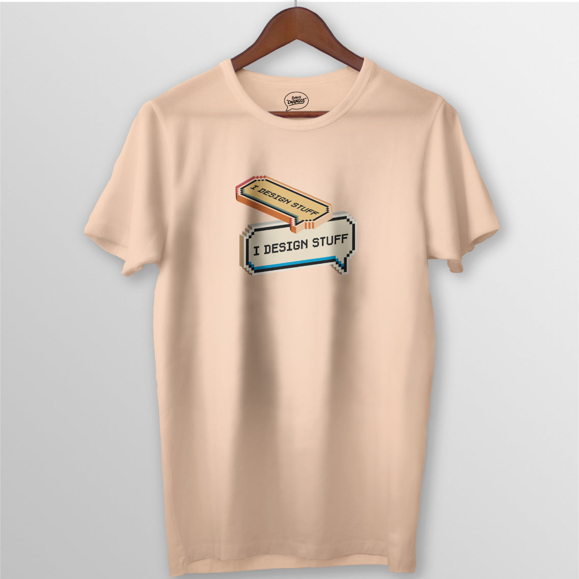 I DESIGN STUFF TEE - PEACH