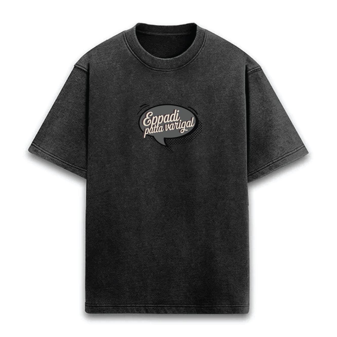 EPPADI PATTA VARIGAL TEE - ACID WASHED DARK GREY