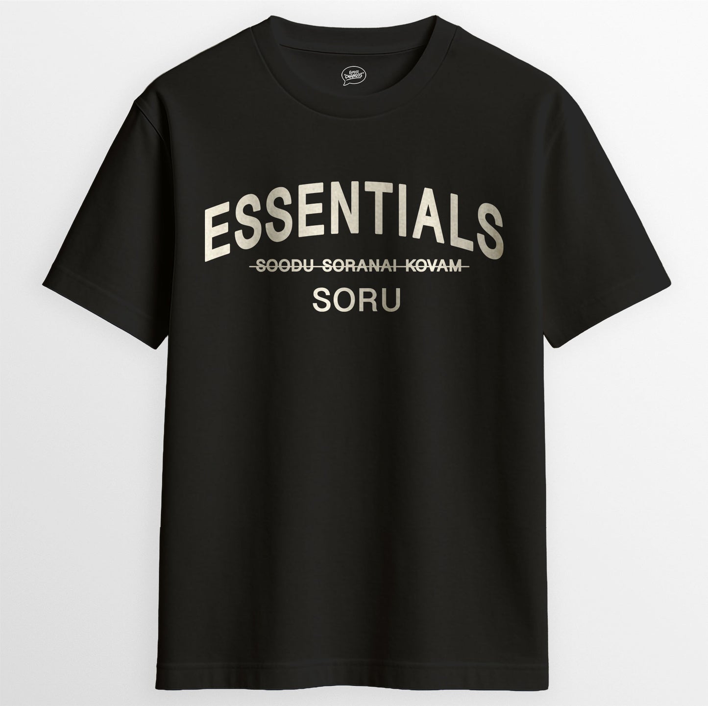 ESSENTIAL SORU T-SHIRT, BLACK | Express Changos