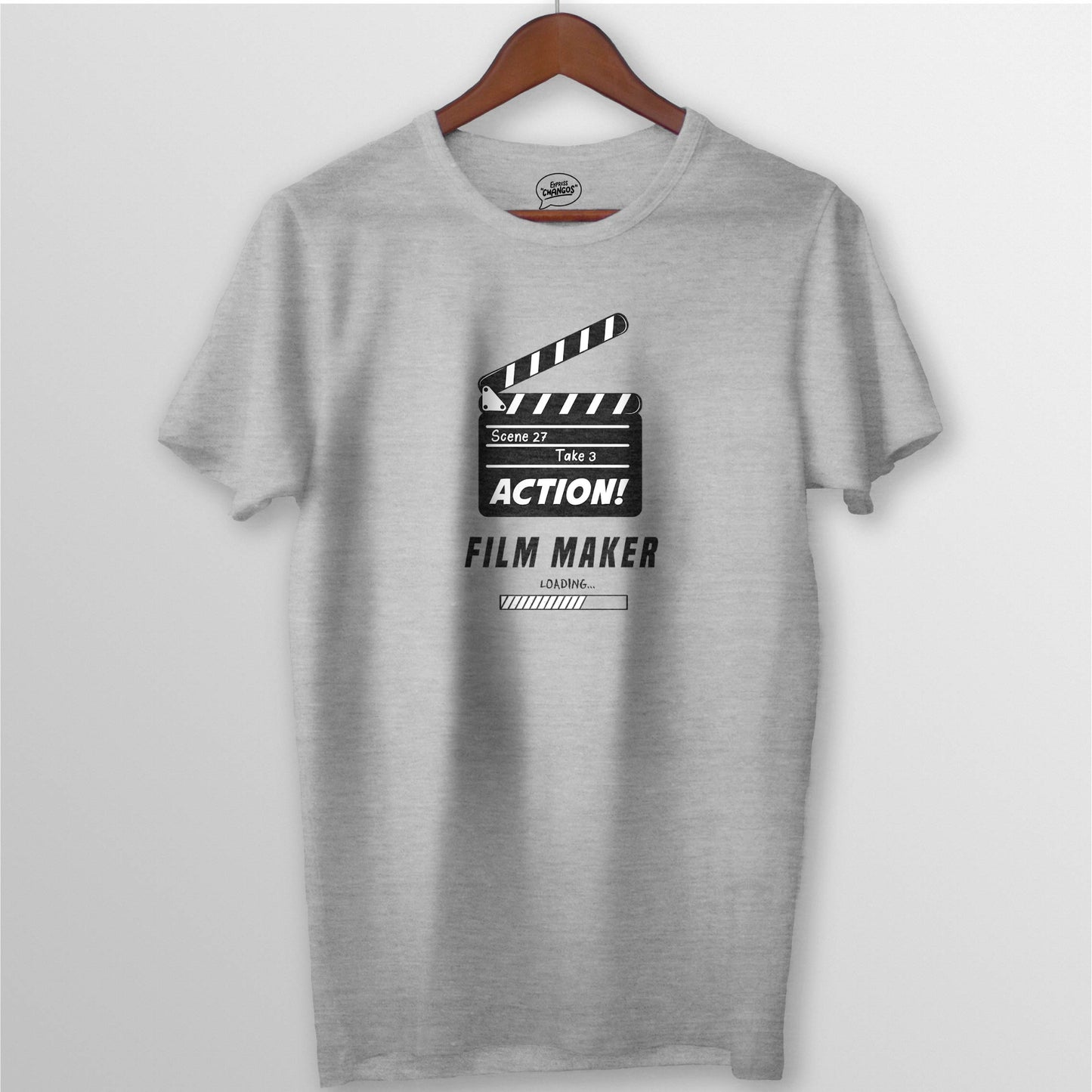 FILM MAKER LOADING TEE - GREY MELANGE