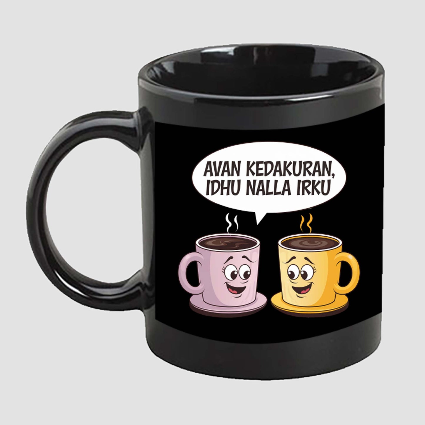 IDHU NALLA IRKU COFFEE MUG - BLACK