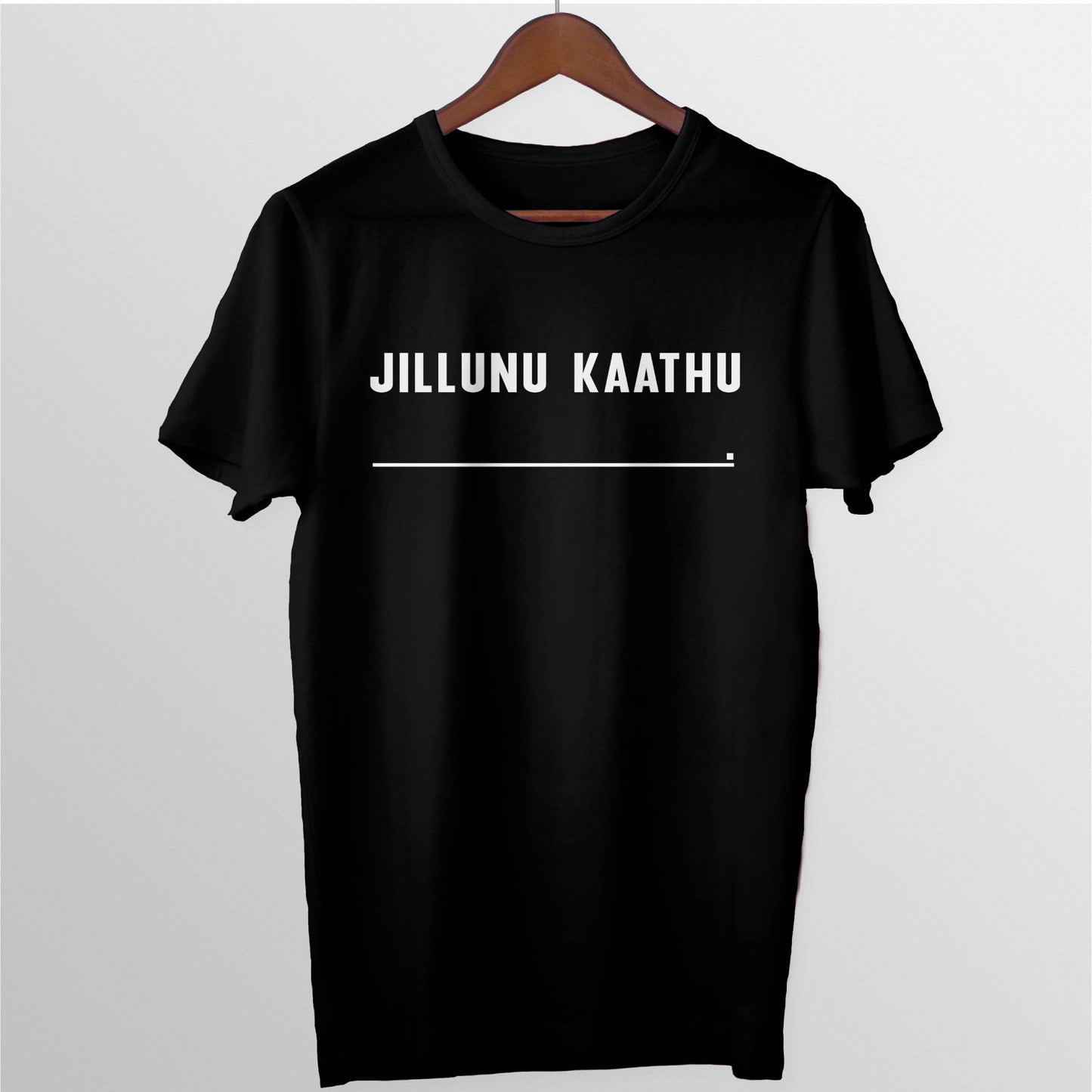 JILLUNU KAATHU FILL IN THE BLANKS TEE - BLACK