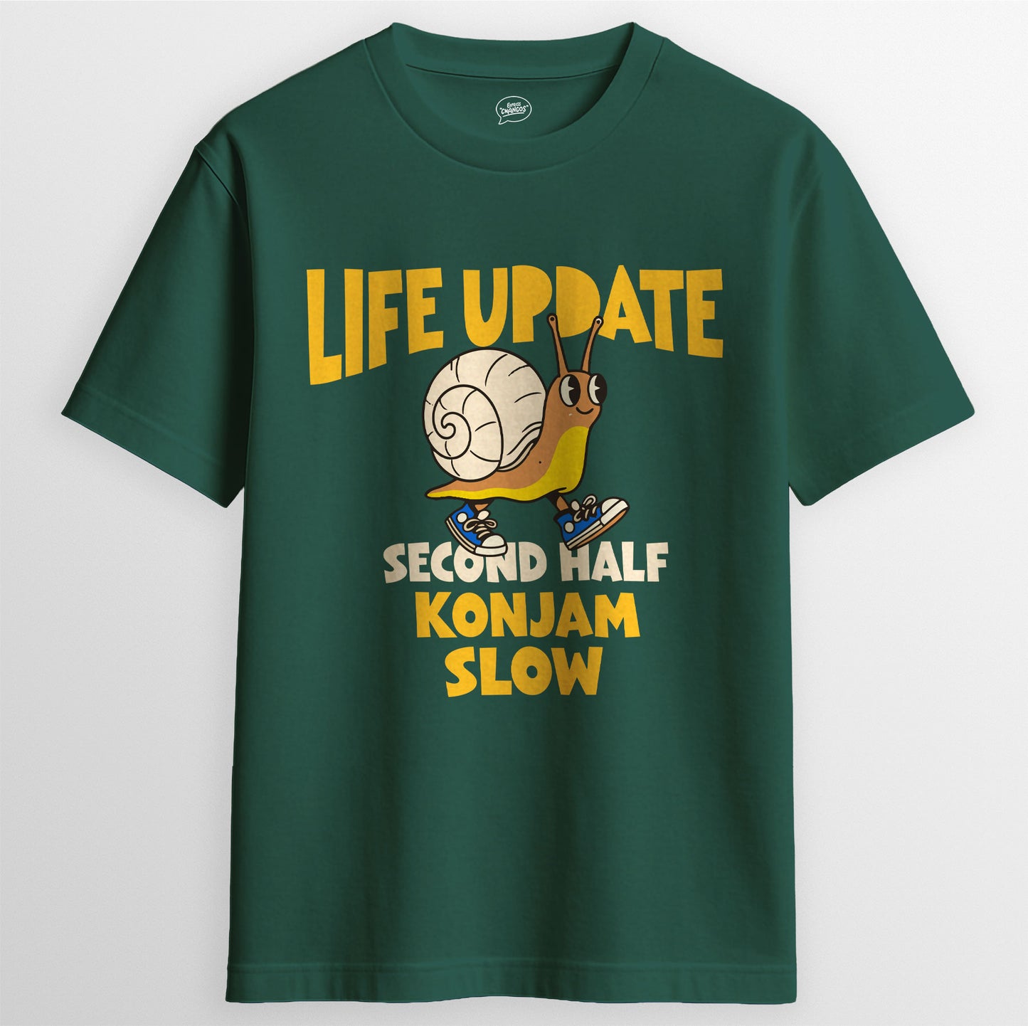 LIFE UPDATE TEE, BLACK & GREEN | Express Changos
