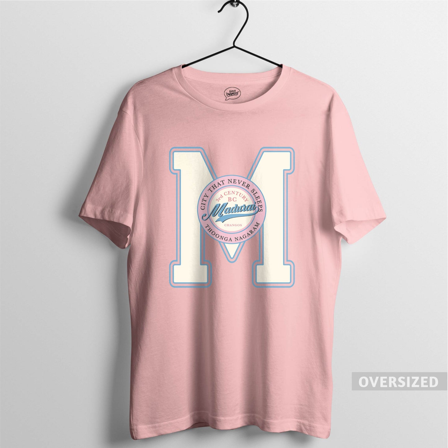MADURAI M OVERSIZED TEE - BABY PINK