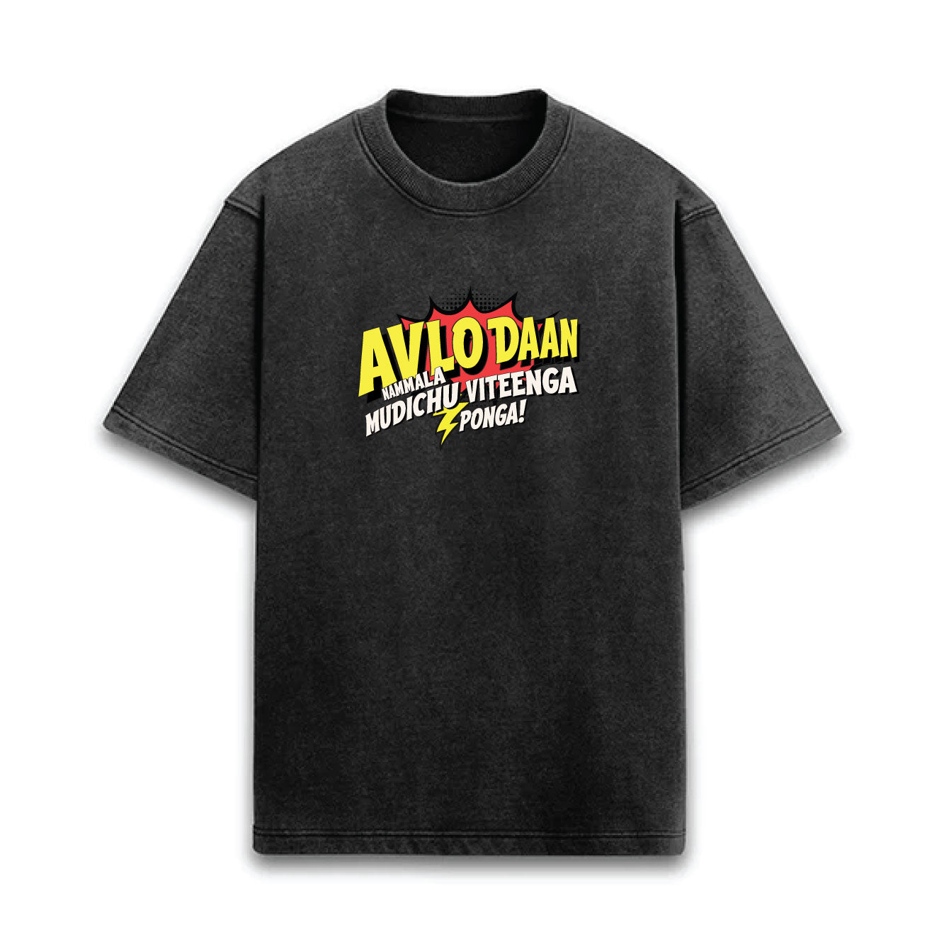 NAMMALA MUDICHU VITEENGA TEE - ACID WASH OVERSIZED