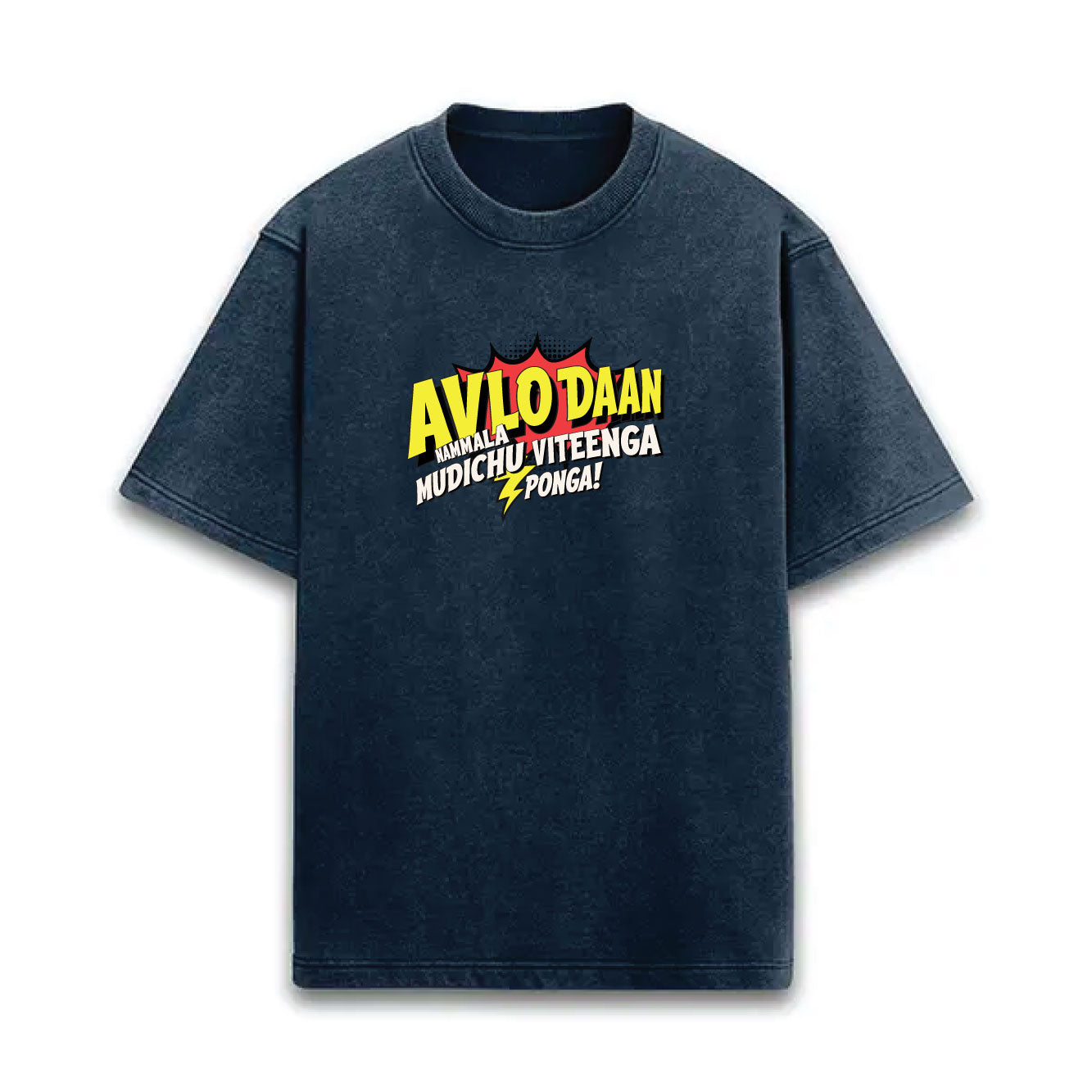 NAMMALA MUDICHU VITEENGA TEE - ACID WASH OVERSIZED