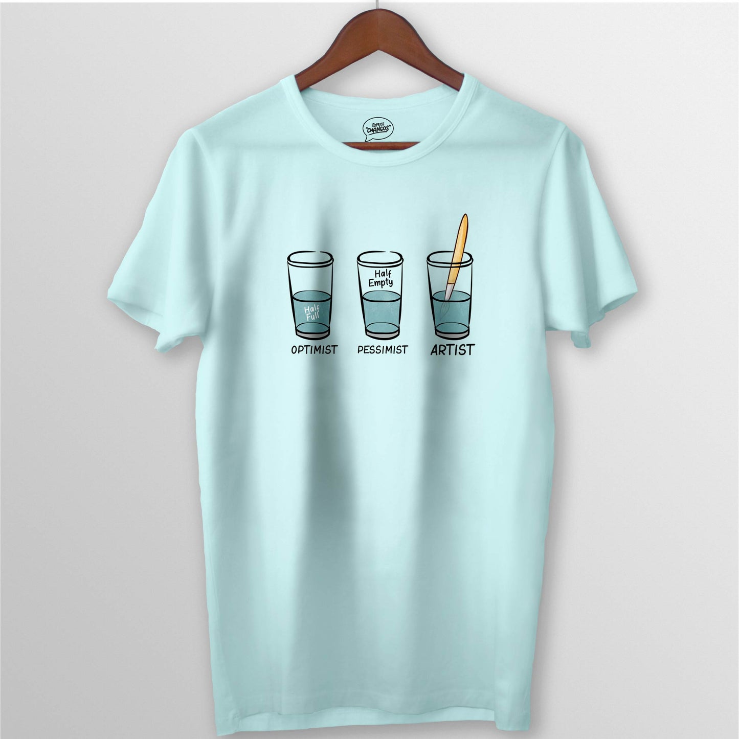 OPTIMIST PESSIMMIST ARTIST TEE - MINT GREEN