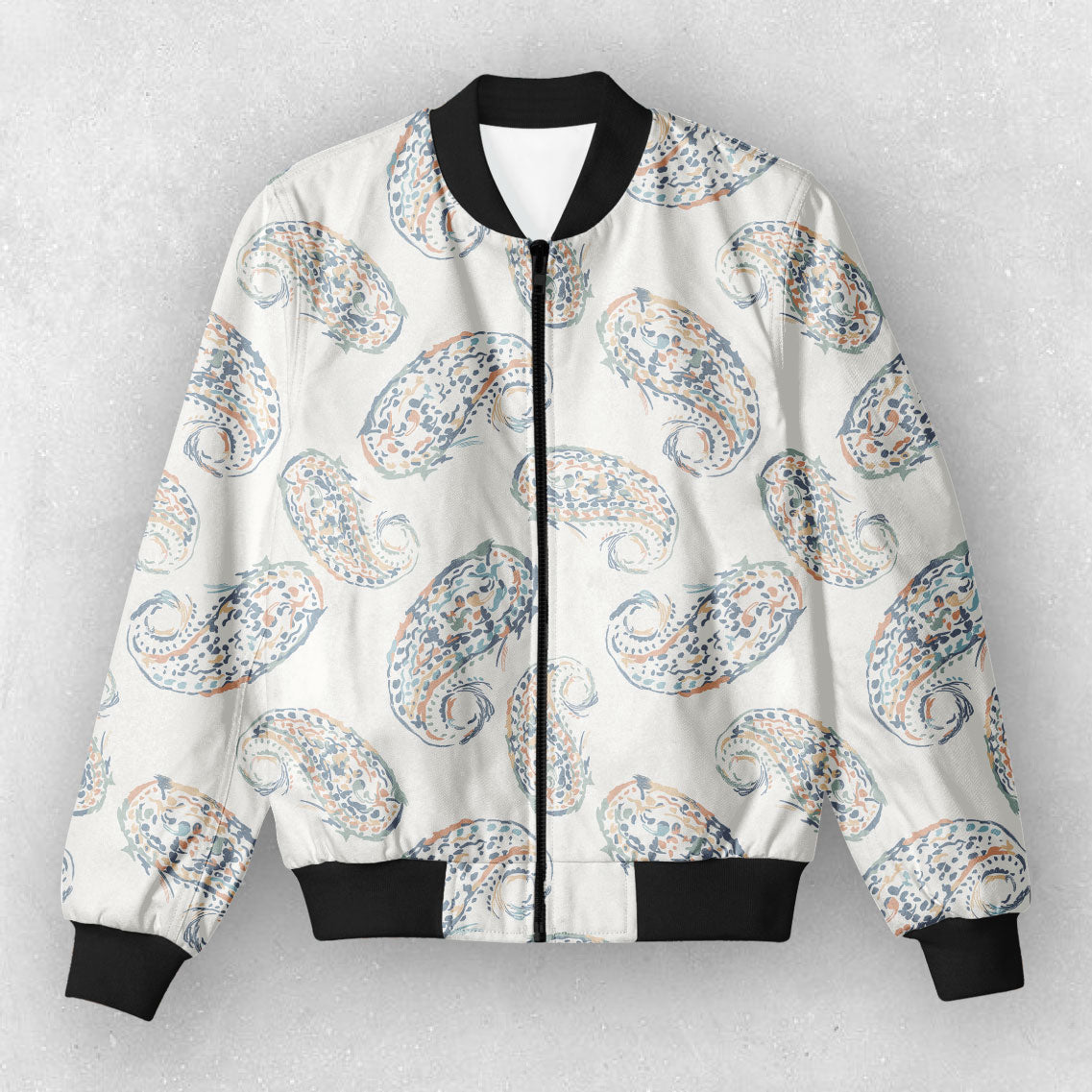UNISEX PAISLEY PRINT BOMBER JACKET