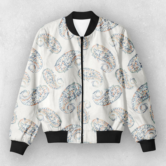 UNISEX PAISLEY PRINT BOMBER JACKET