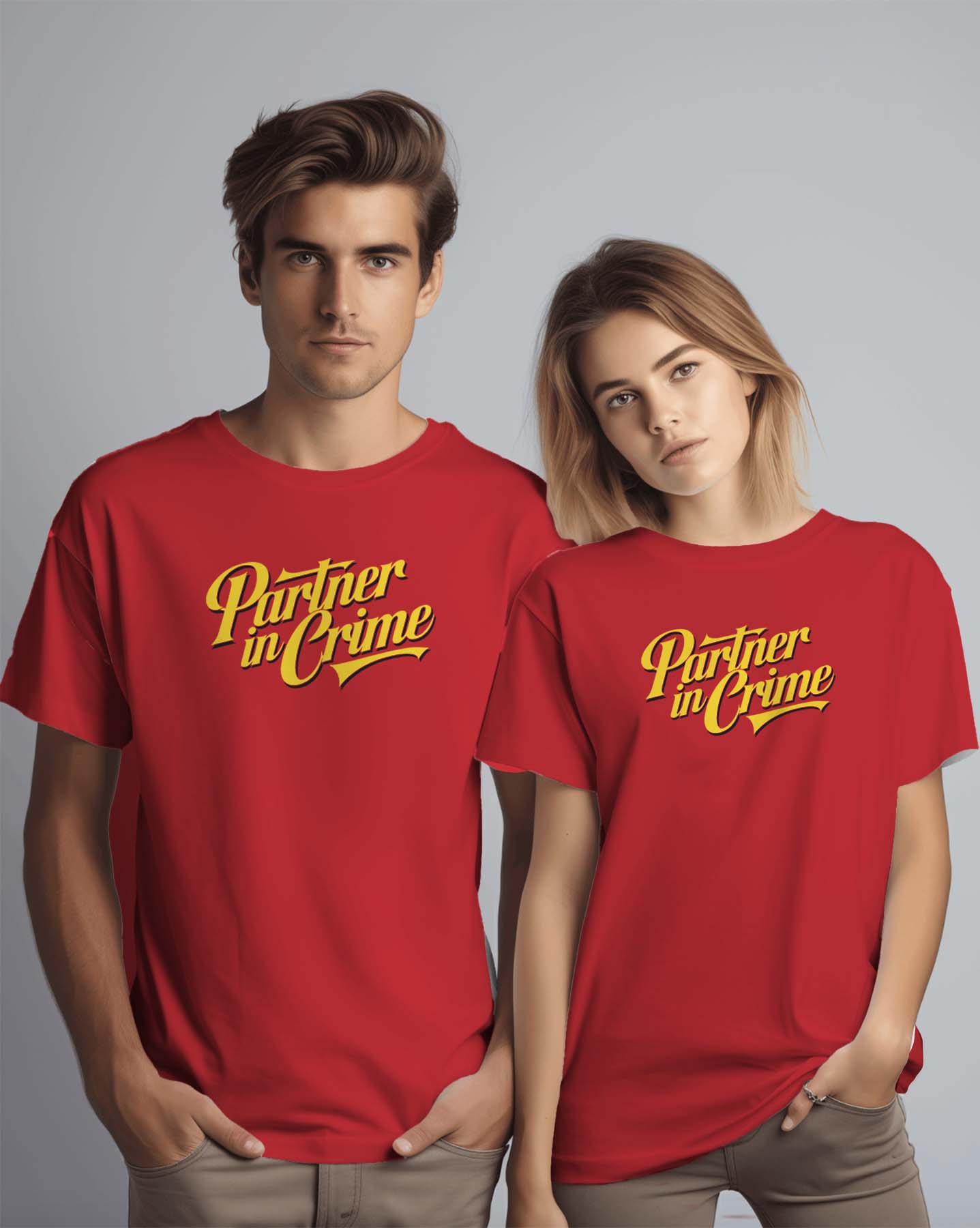PARTNER IN CRIME COUPLE TEE - RED