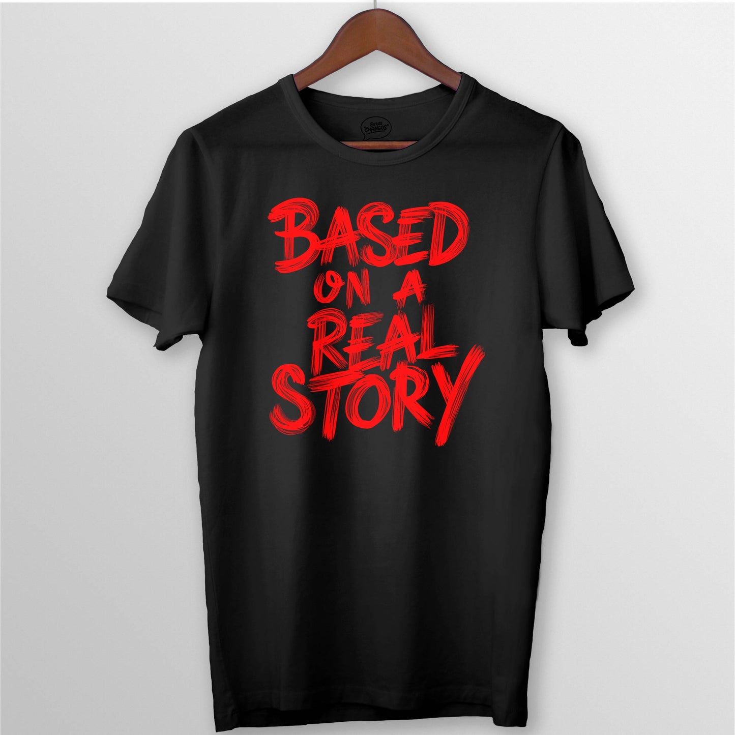 BASED ON REAL STORY TEE - BLACK