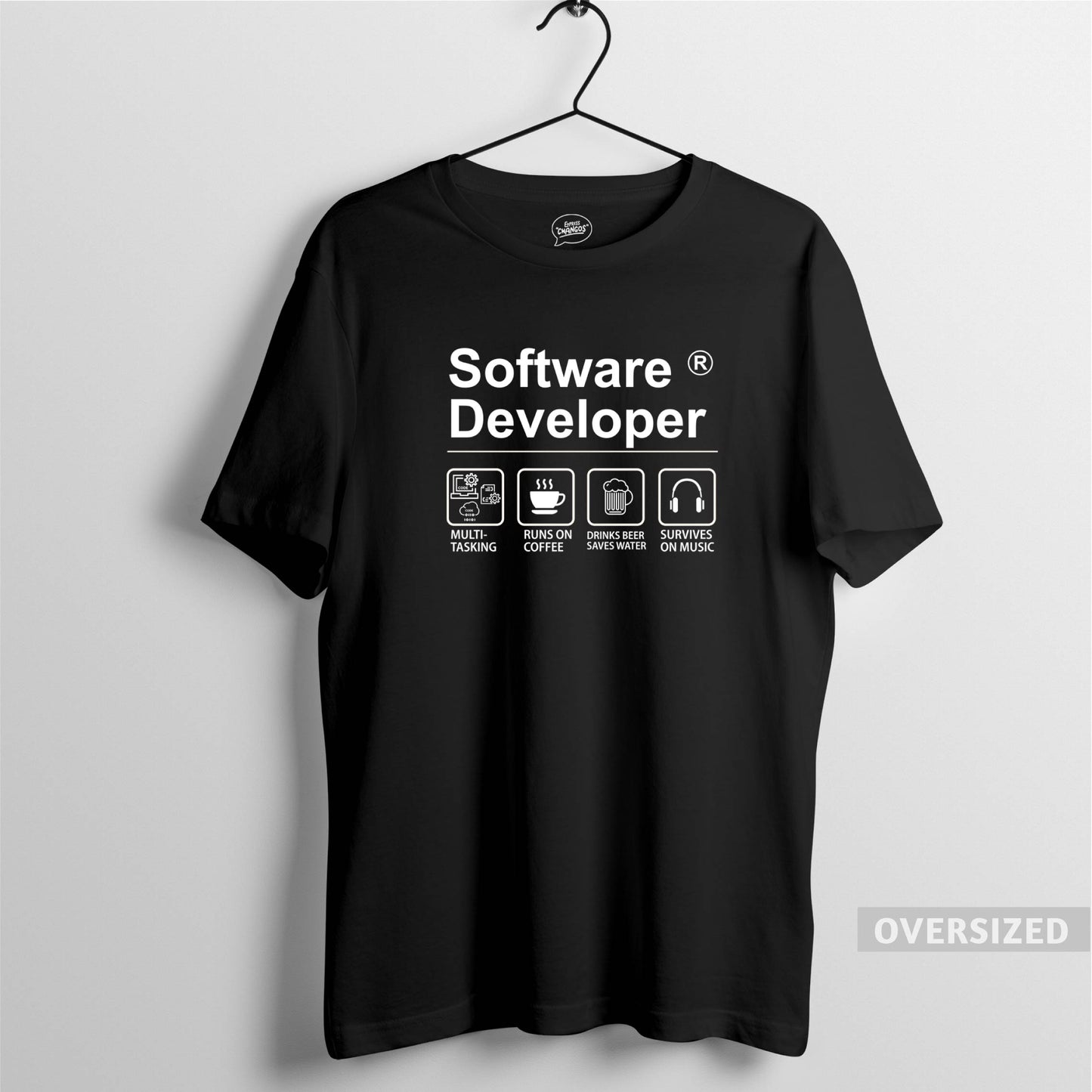 SOFTWARE DEVELOPER OVERSIZED TEE - BLACK