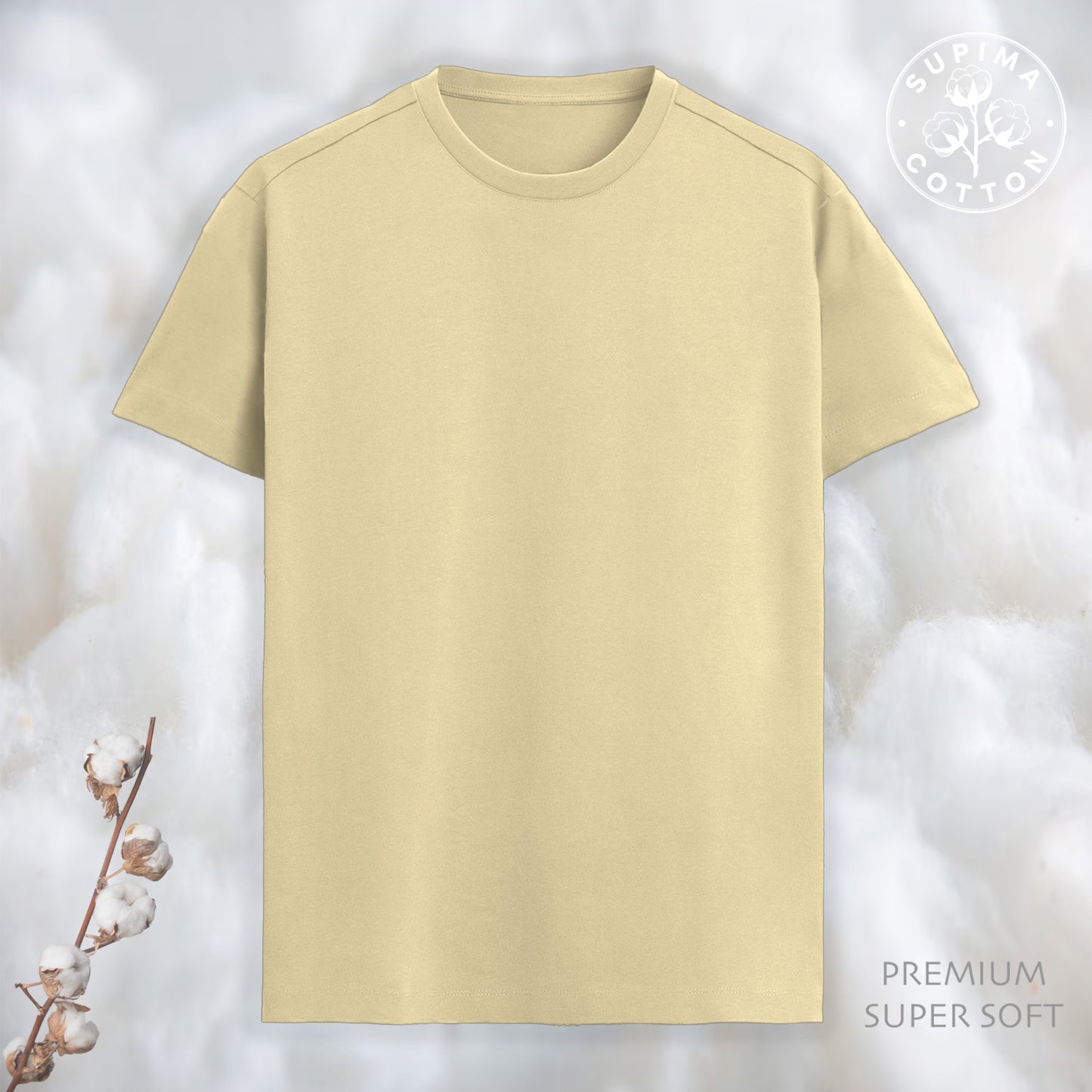 PREMIUM SUPIMA TEE - BEIGE