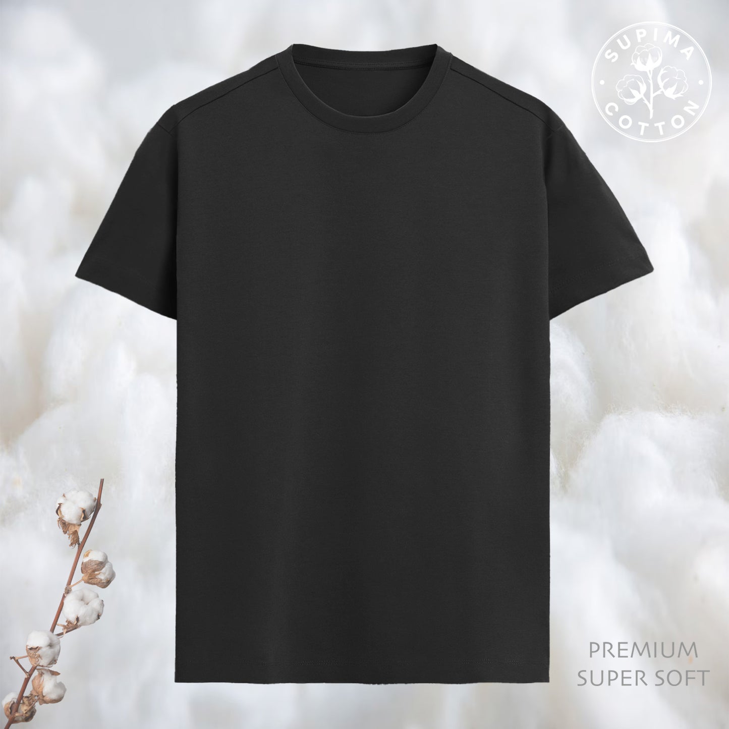 PREMIUM SUPIMA TEE - BLACK