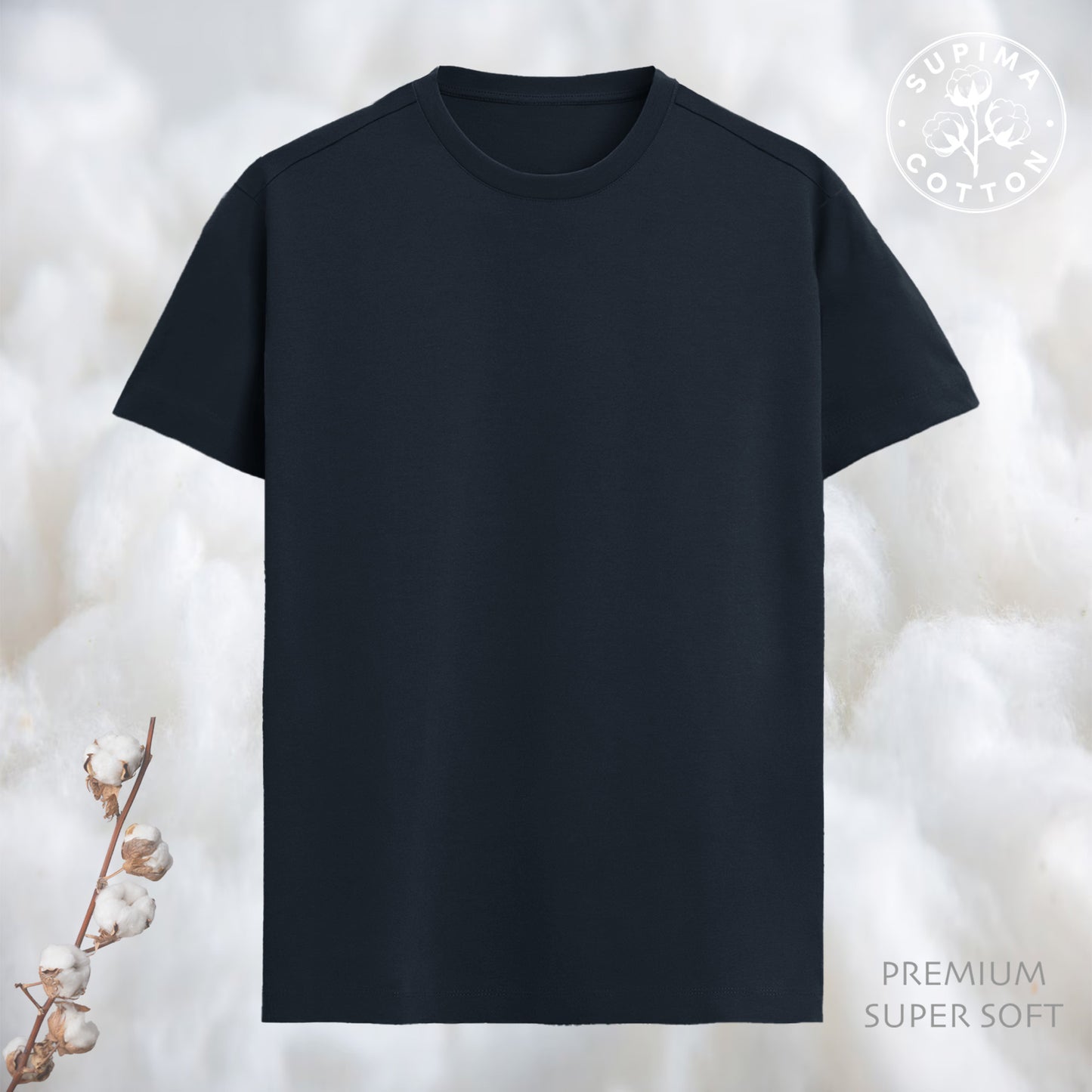 PREMIUM SUPIMA TEE - NAVY