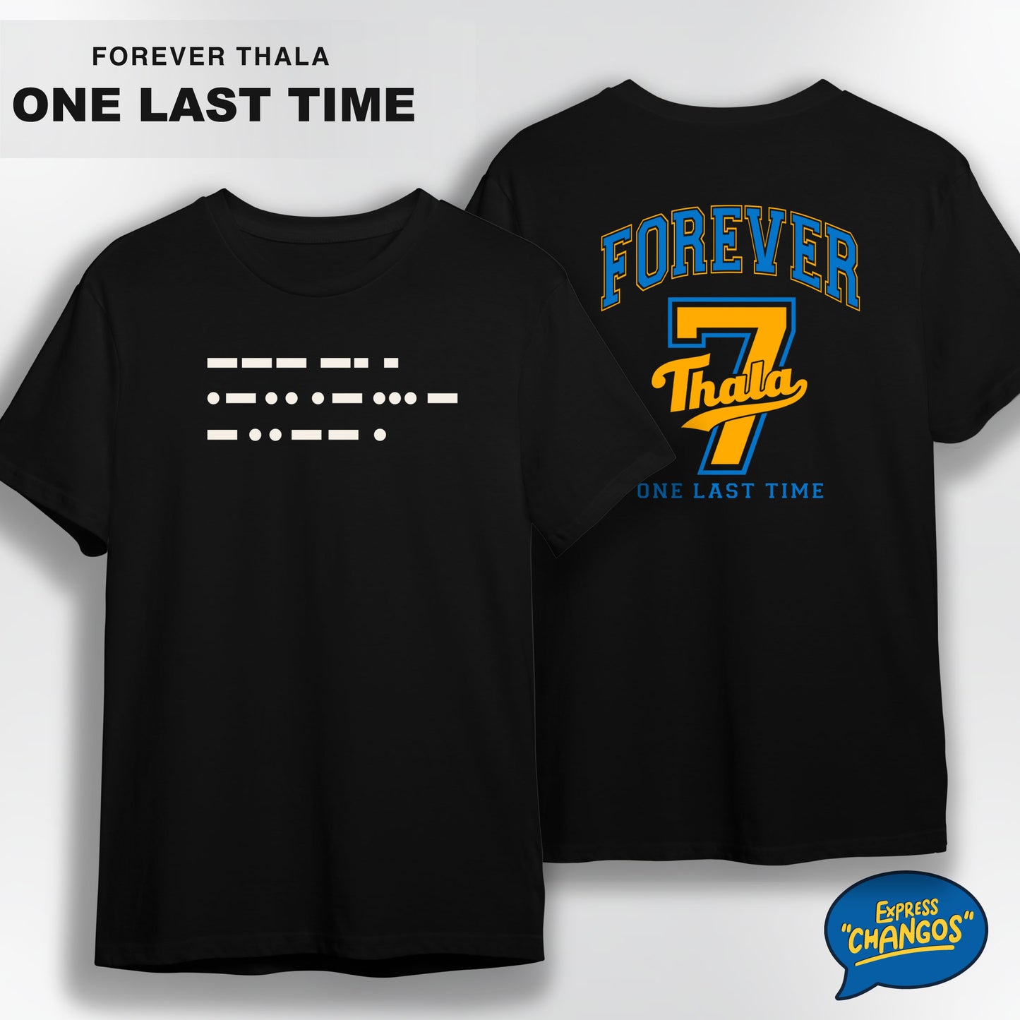 ONE LAST TIME - MORSE CODE TEE BLACK
