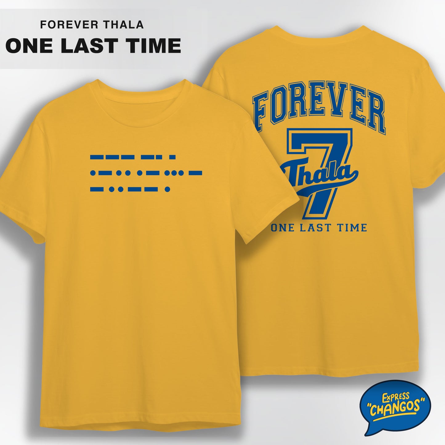 ONE LAST TIME - MORSE CODE TEE YELLOW