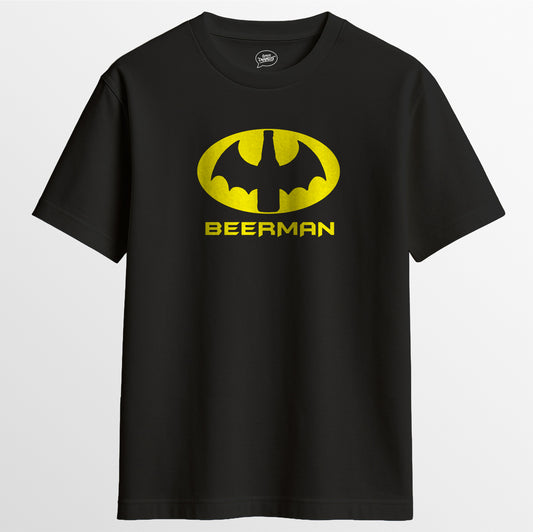 BEER MAN TEE - BLACK