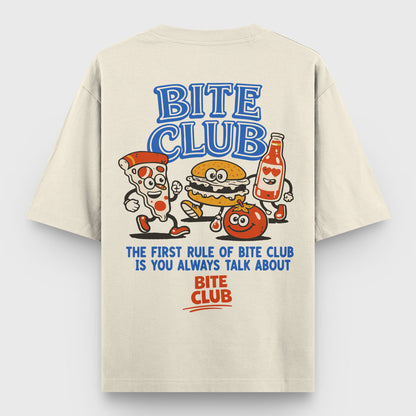Bite Club Oversized T-Shirt in Off White - Express Changos