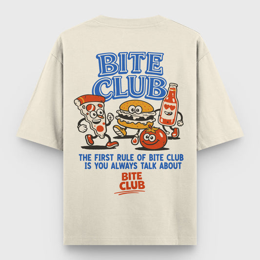Bite Club Oversized T-Shirt in Off White - Express Changos