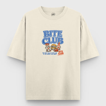 Bite Club Oversized T-Shirt in Off White - Express Changos