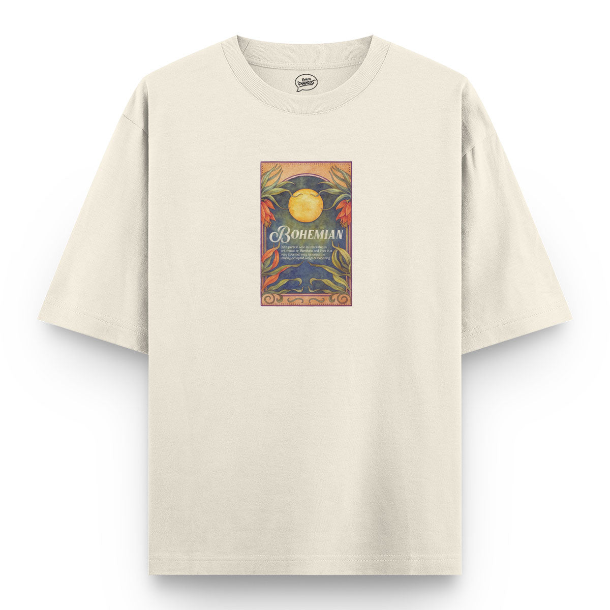 BOHEMIAN OVERSIZED T-SHIRT, OFF WHITE | Express Changos