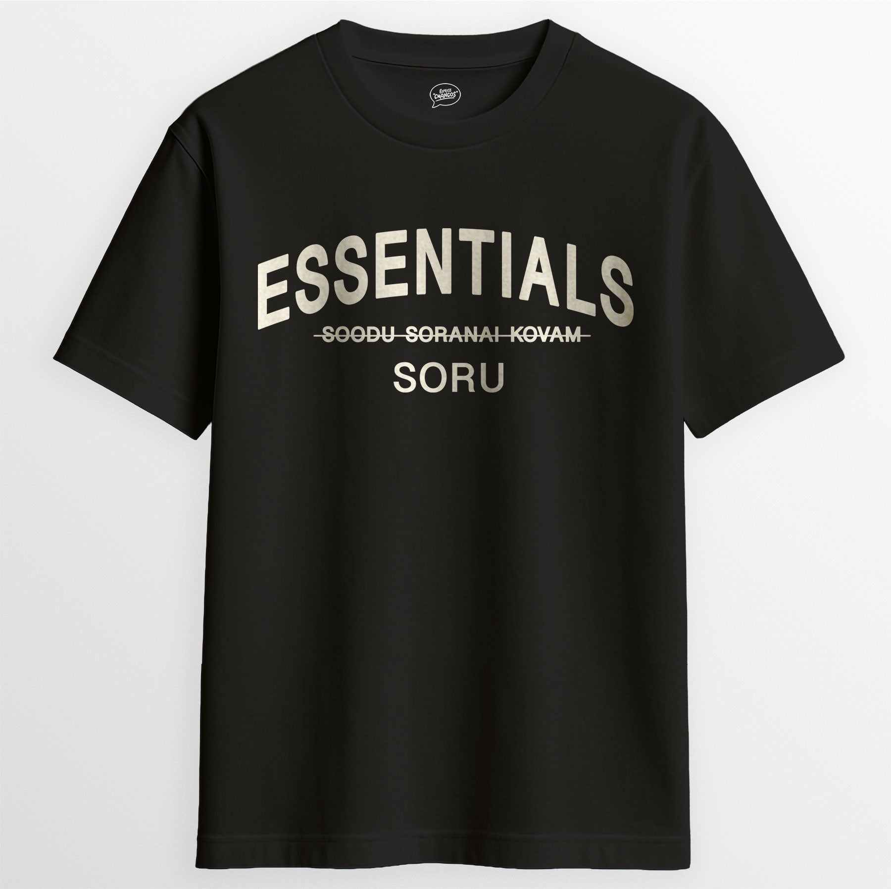 ESSENTIAL SORU T-SHIRT, BLACK | Express Changos