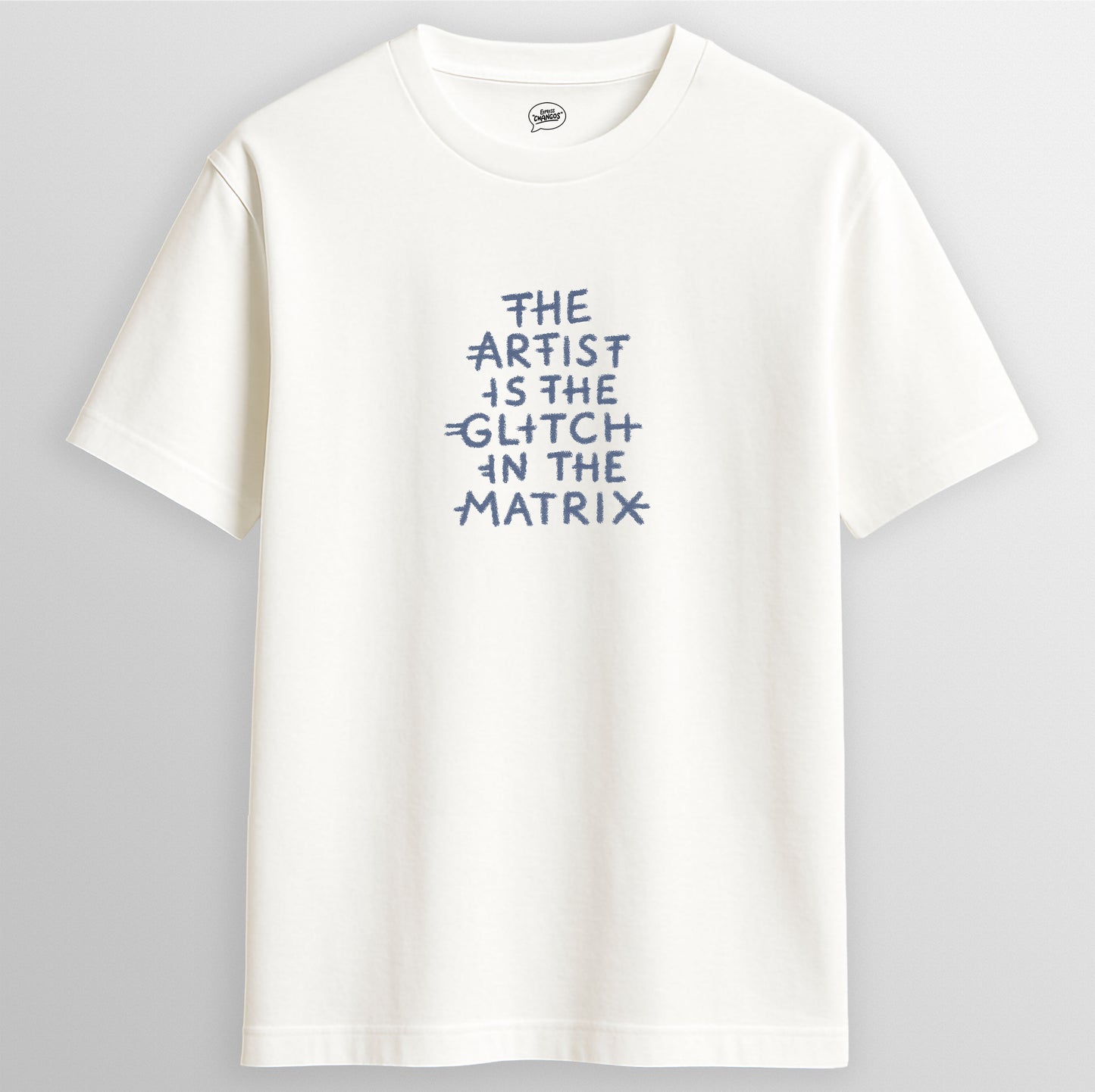 GLITCH TEE, WHITE | Express Changos