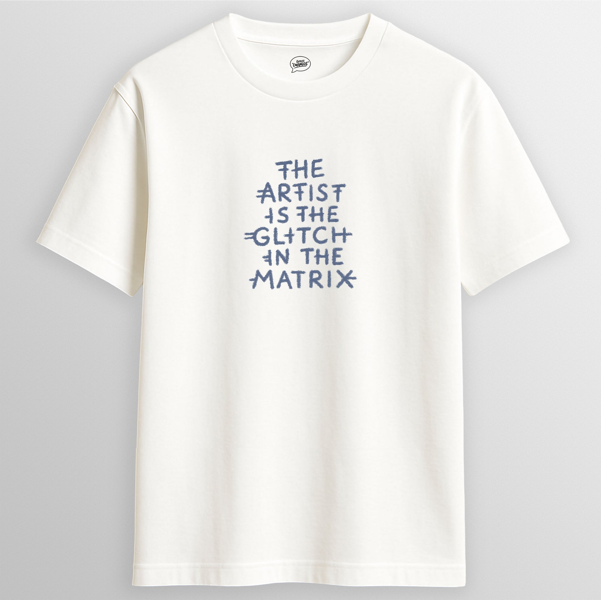GLITCH TEE, WHITE | Express Changos