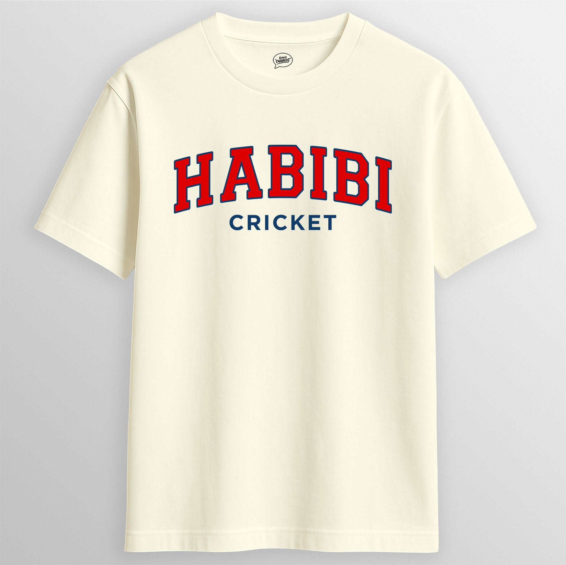 HABIBI CRICKET T-SHIRT, OFF WHITE | Express Changos