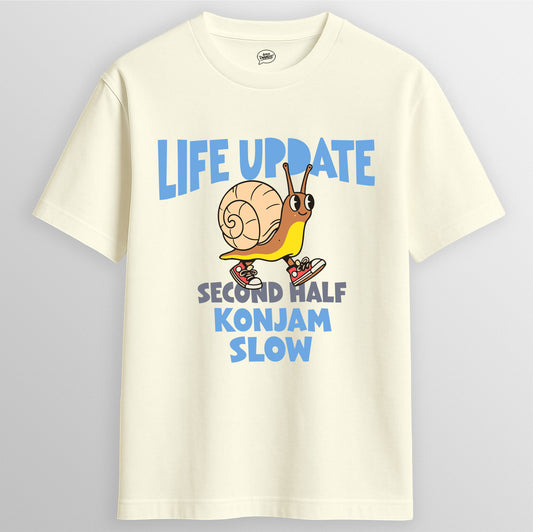 Life Update T-Shirt in Off White - Express Changos