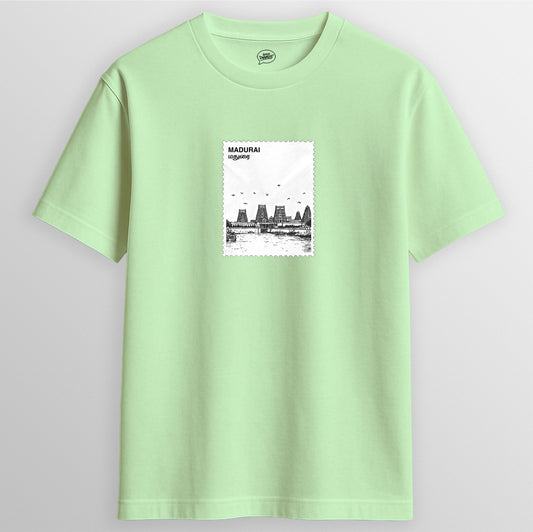 Madurai Stamp T-Shirt in Jade - Express Changos
