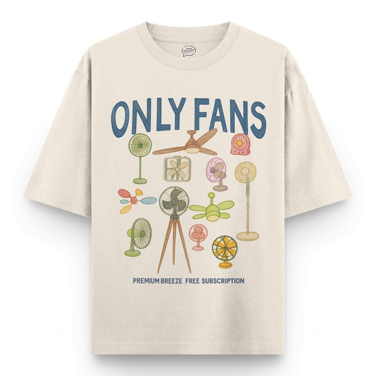 ONLY FANS T-SHIRT, OVERSIZED, OFF WHITE | Express Changos