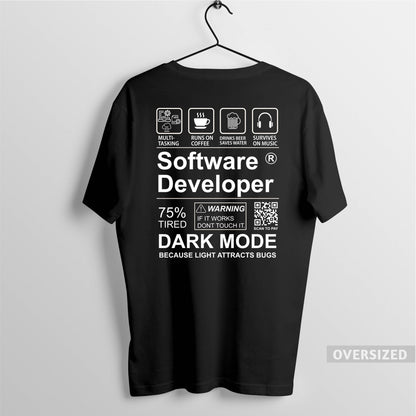 SOFTWARE DEVELOPER OVERSIZED TEE - BLACK
