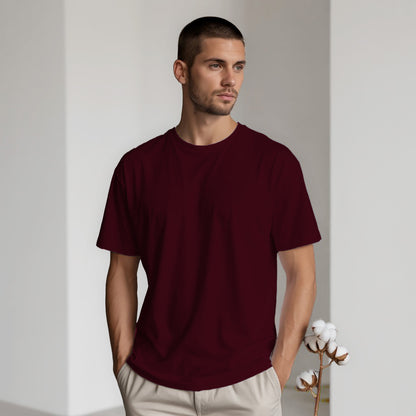 PREMIUM SUPIMA TEE - MAROON