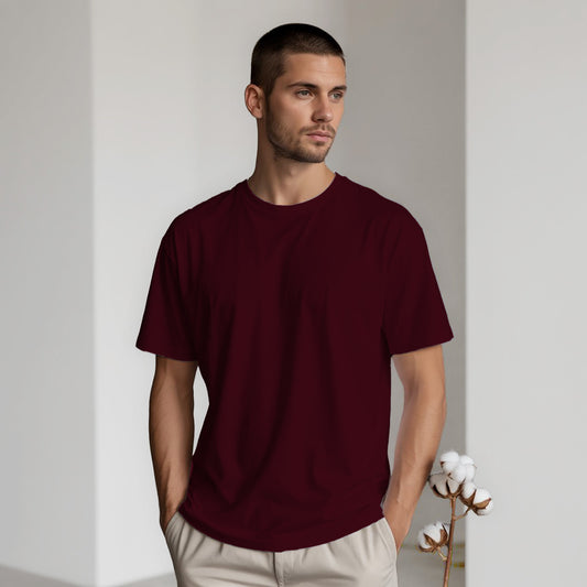 PREMIUM SUPIMA TEE - MAROON