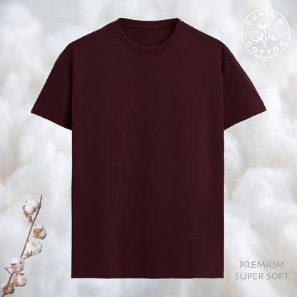 PREMIUM SUPIMA TEE - MAROON