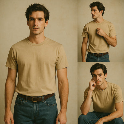 SOLID TEE - BEIGE