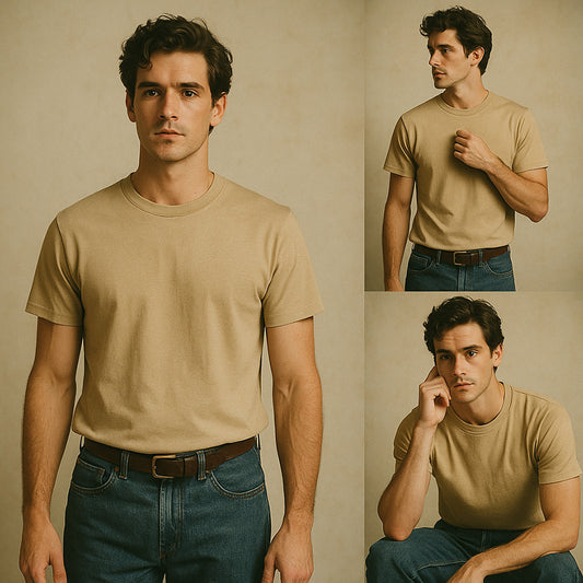 SOLID TEE - BEIGE