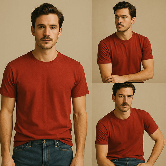 SOLID TEE - BRICK RED