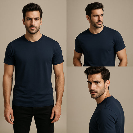 SOLID TEE - NAVY