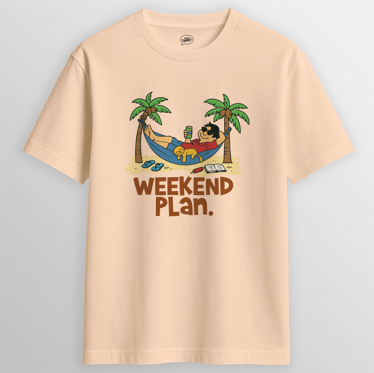 WEEKEND PLAN T-SHIRT, PEACH | Express Changos