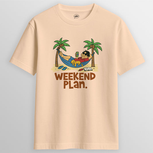 Weekend Plan T-Shirt in Peach - Express Changos